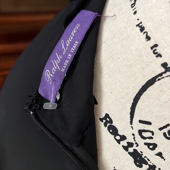 Runway Ralph Lauren purple Label black Dress Gown , sz 6-8 - Picture 6 of 6